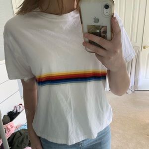 brandy melville rainbow striped top